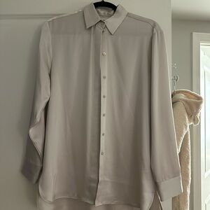 Sable Aritzia satin oversized button down